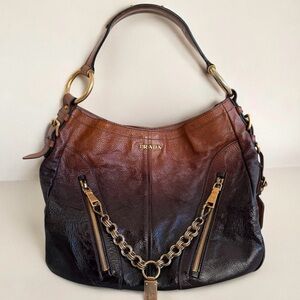 Prada Sfumata Ombré Leather Hobo Shoulder Bag